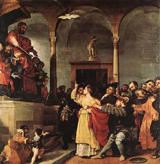 Lorenzo Lotto St Lucy before the Judge Norge oil painting art